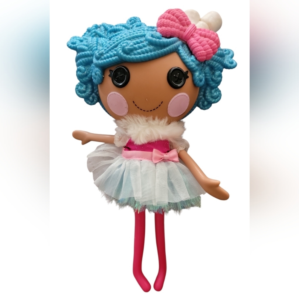 Adorable Blue-Haired Doll with Pink Accents